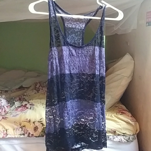 Garage Tops - Lacey Blue Tank Top